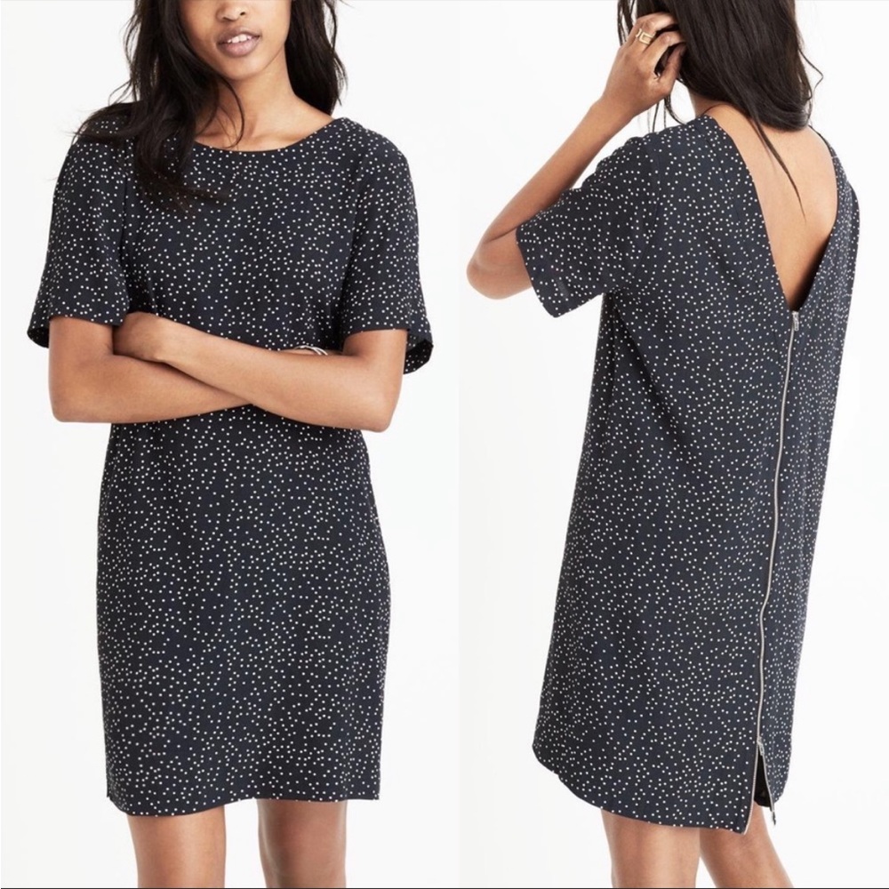 Madewell back zip polka dot dress - Picture 1 of 11
